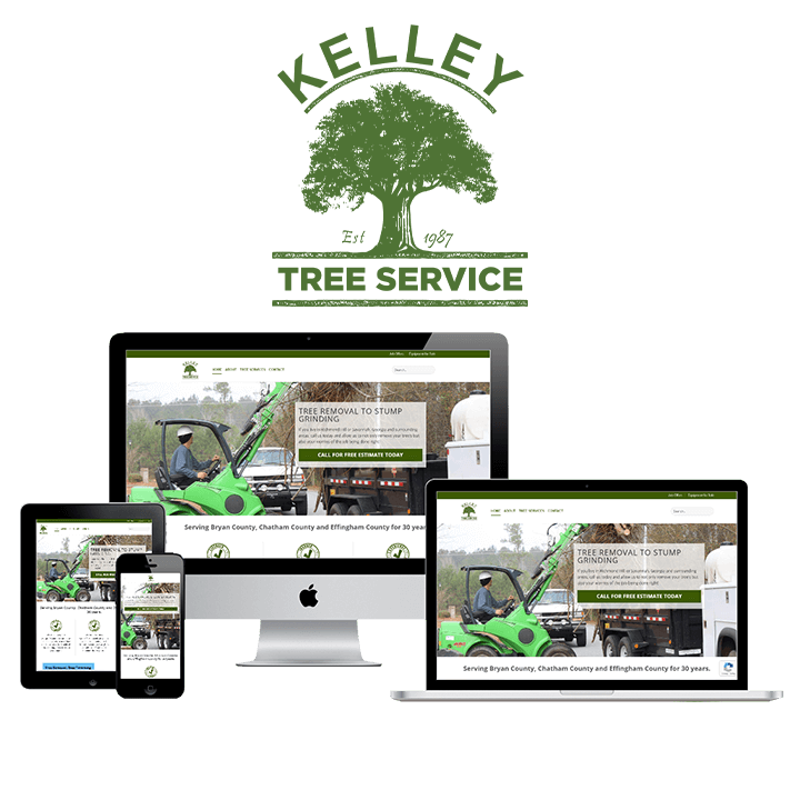 Tree Service websites optimized for mobile and desktop.
